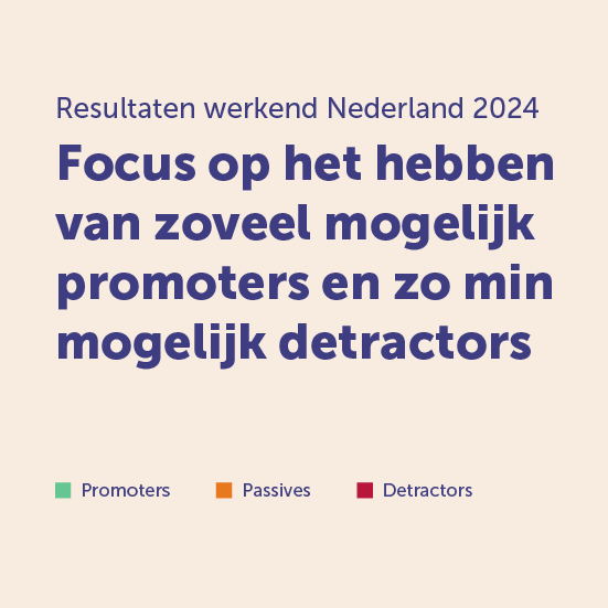 Focus op het hebben van zoveel mogelijk promoters en zo min mogelijk detractors